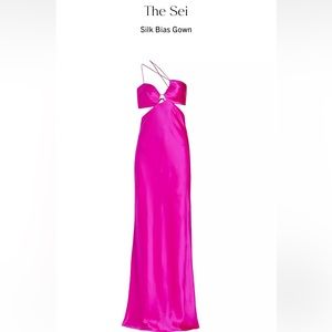 The Sei Fuchsia pink bias gown 0 or XS